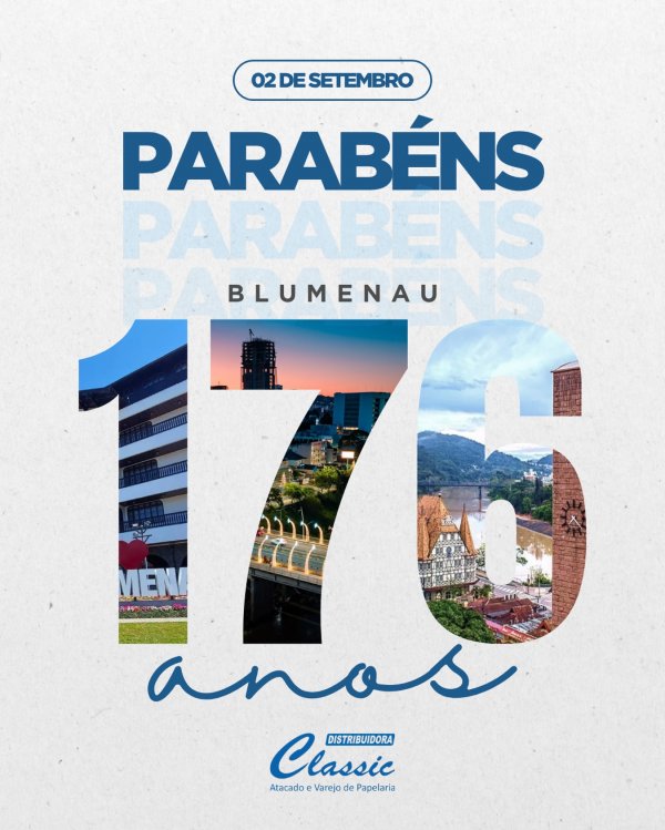 176 anos de uma cidade que cresce, trabalha e se transforma todos os dias. 💙 Blumenau é fe...