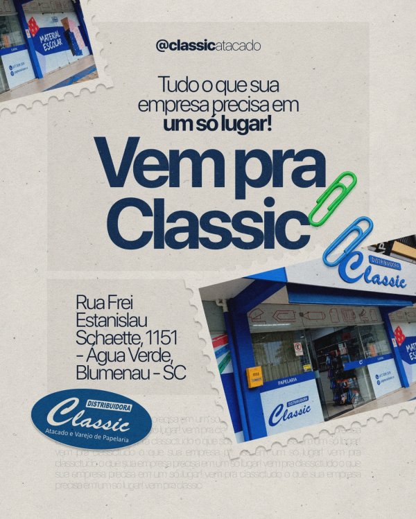 Manter sua empresa abastecida nunca foi tão fácil! 😉 Na Classic, você encontra uma linha c...