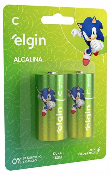 Pilha Media C Elgin 82156 Alkalina C/2