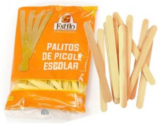 Palito Madeira Picole *ponta Redonda Natural - Pct/100 - Estilo