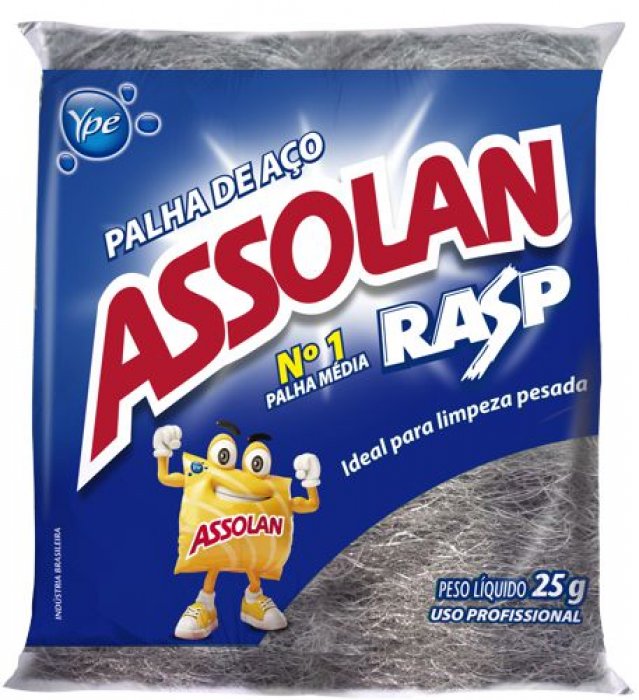 Esponja Aco Rasp.Assolan Media N1 25GR - Unid