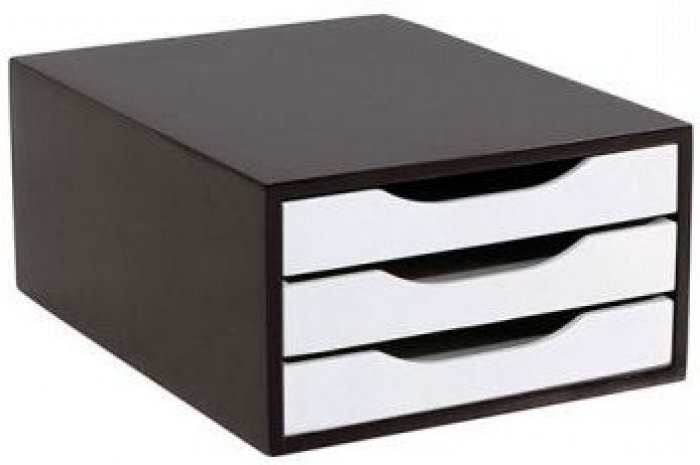 Arquivo/Gaveteiro 3338 MDF 3 Gav. Preto/BR Souza