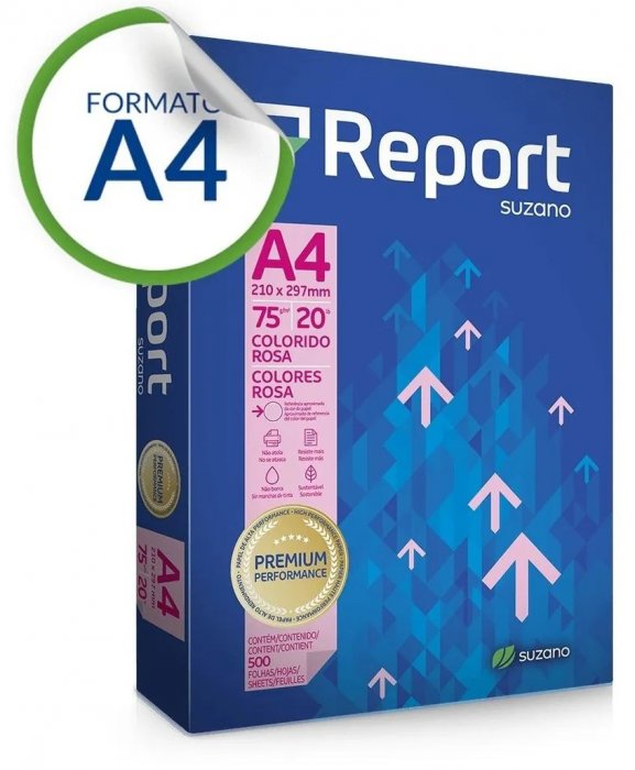 Papel A4 75Gr. Rosa Report Pct/500
