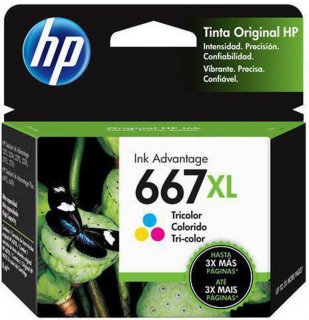 Cartucho Hp 667Xl 3Ym80Ab Color 8Ml