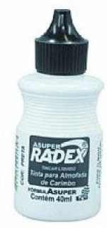 Tinta Carimbo *radex* Preto 40Ml  -  186