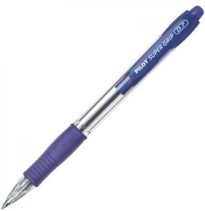 Caneta Pilot Bps Super Grip Retratil 0.7 Azul Bpgp-S.Grip-10R