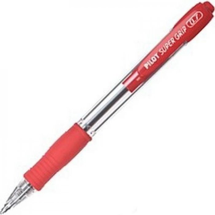 Caneta Pilot Bps Super Grip Retratil 0.7 Vermelha