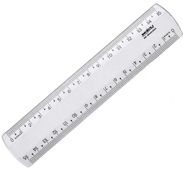 Regua ***Maxcril*** 15CM Cristal  10270003