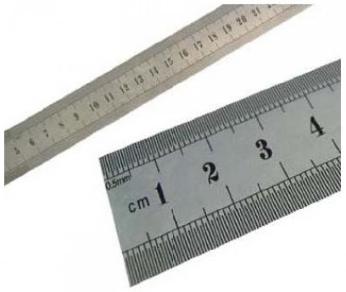 Regua Aco Inox **Maxcril** 1 Metro/100 CM/Polegadas  10270126