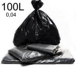 Saco Lixo 100L Preto *pct/100* 75X90  ** 0,04 ** Classic