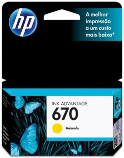 Cartucho Hp 670 Cz116Ab Amarelo 3,5 Ml