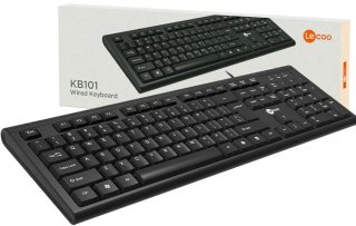 Teclado USB C/Cabo Lecoo/Lenovo KB101 Preto