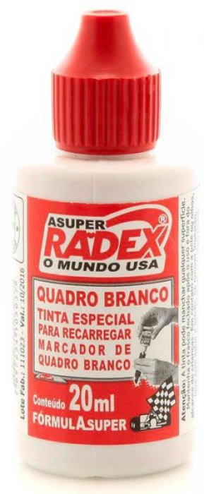 Tinta Pincel Quadro Branco Radex Vermelho 20ML - 230