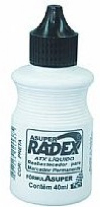 Tinta Marcador Permanente/Atomico Radex Preto 40ML - 212