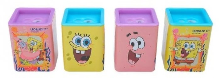 Apontador Leoleo C/Dep.Metal Bob Esponja 2FUROS 10715 Leonora