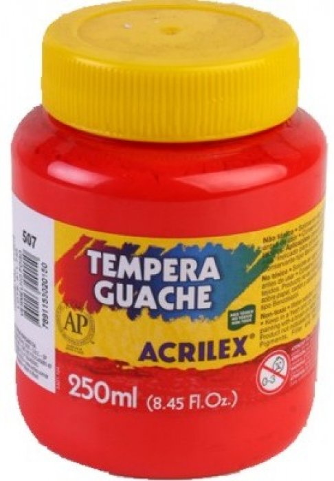 Guache *Acrilex 250GRS Vermelho Fogo Ref.507