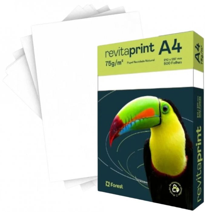 Papel A4 75GR Branco Revitaprint Rsm/500FLS