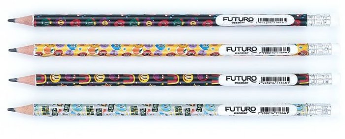 Lapis Preto *Futuro C/Borracha Stickers  FE092228