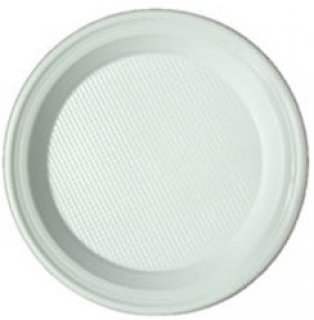 Prato Descartavel Raso Branco 21Cm Medio/grande - Pct/10