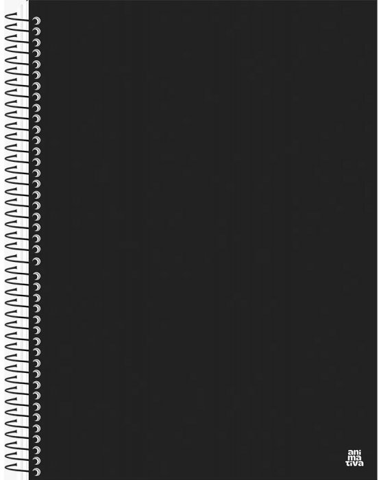 Caderno CD Univ 10 Mat 140F Esp Office Kbom Black Animativa 10963