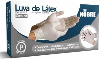 Luva Latex Branca *7-P* C/po Cx/100 Nobre Ca36922
