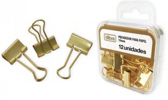 Binder Colorido Dourado/Rose 19MM Tilibra - Unidade