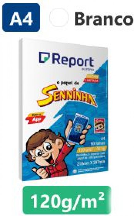 Papel A4 120GR. AP40KG Seninha Suzano C/50FLS Branco