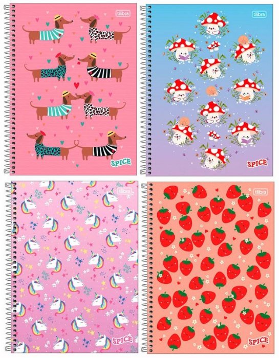 Caderno CD Univ 1 Mat  **Spice Fem 80F Tilibra