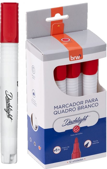 Pincel Quadro Branco BRW Dashlight Vermelho CA3203