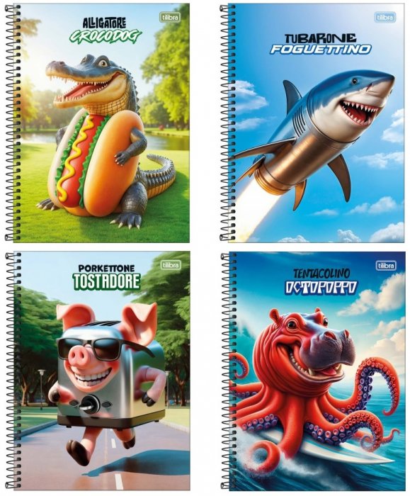 Caderno CD Univ 1 Mat 80F 4FUN Tilibra