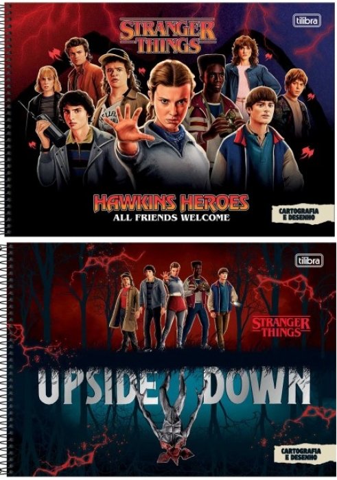 Caderno Desenho CD 80F Stranger Things  Tilibra