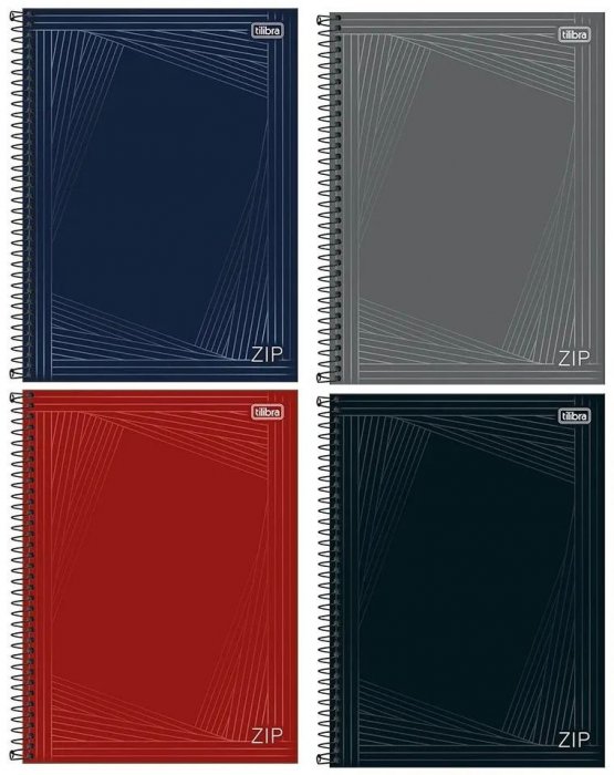 Caderno CD Univ 1 Mat 80F Esp Office Zip Capa 3430 Sort Tilibra