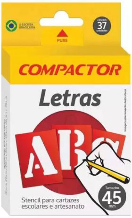 Gabarito Letras Abc C/Numeros *45MM* Compactor