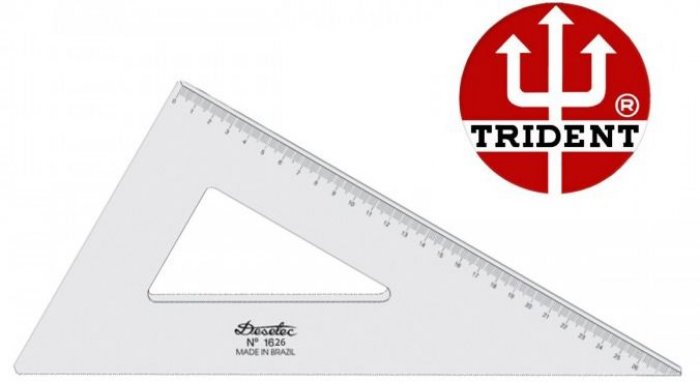 Esquadro Trident Acrilico 60 28CM Ref.2628