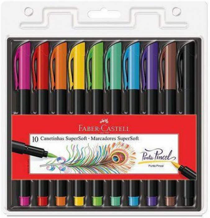 Hidrocor Faber Supersoft Brush 10 Cores 15.710SOFT
