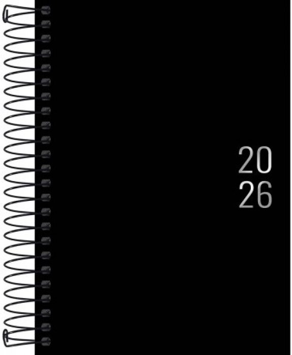 Agenda 2027 Tilibra Napoli Espiral M5 - Preta  19X13