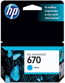 Cartucho Hp 670 Cz114Ab Ciano 3,5 Ml