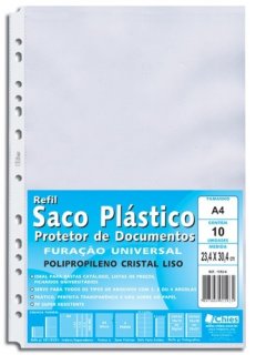 Plastico 13 Furos Tarja **pct/50** A4 *chies/hemon* 23X30 -1360