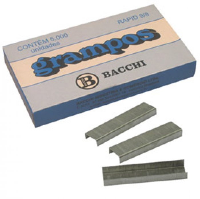 Grampo Bacchi 9/08 CX/5000 Galvanizado - Ate 50FLS