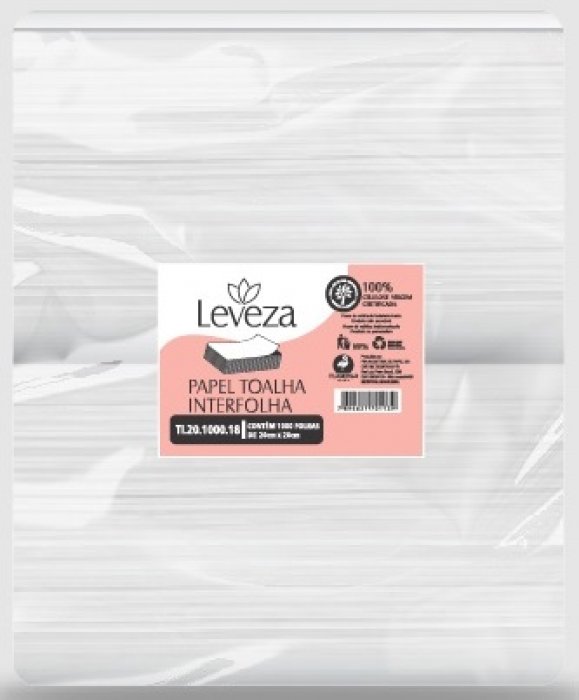 Papel Toalha Interf. Extra Luxo Leveza 18GR 20X20 1000FLS Psa
