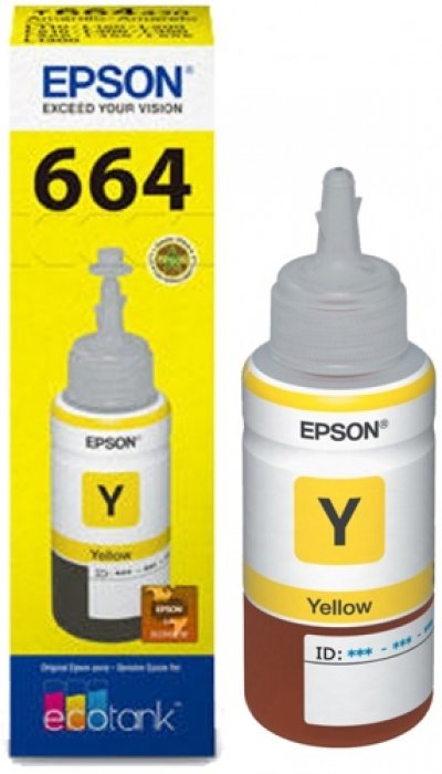 Cartucho Epson Ecotank Refil T6644 Amarelo (Avulso) Original