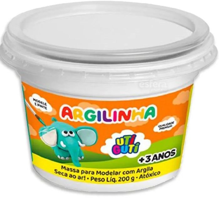 Massa Modelar Argilinha 200GR Utiguti Ref.187000