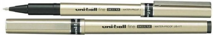 Caneta Uniball Fine Deluxe Ub-177 Black Mitsubishi 0.7