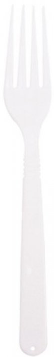 Garfo Descartavel Sobremesa 13CM Incolor Prafesta - PCT/50