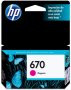 Cartucho HP 670 CZ115AB Magenta 4,0 ML