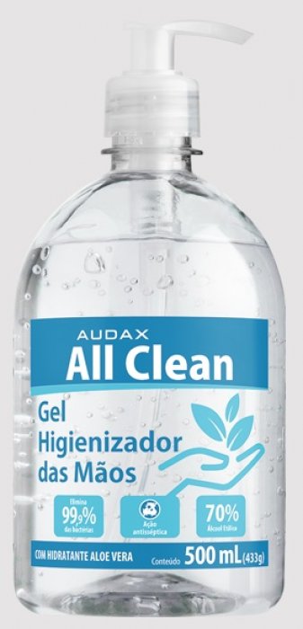 Alcool Gel 70% Pump/Valvula 450GR/500ML Audax