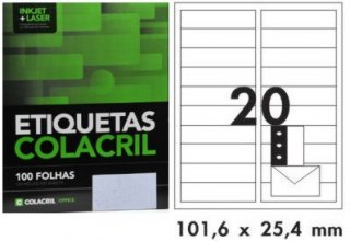 Etiqueta Cc181/4007 C/20 101,6X25,4 Colacril 100Fls
