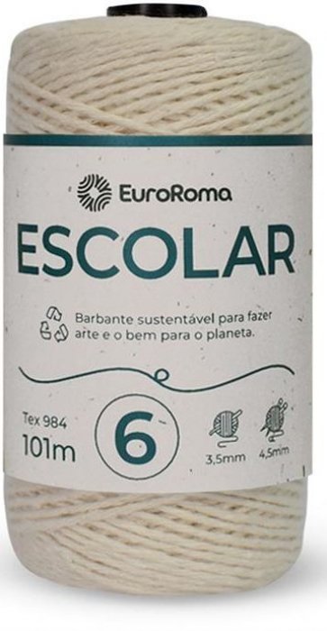 Barbante Rolo 100G/101M Cru N6 Euroroma
