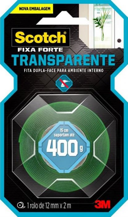 Fita Dpf 3M Fixa Forte Silicone 12MMX2MT Transp/Verde Vhb