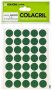 Etiqueta Redonda 19Mm Verde Colacril   6001Vd  C/210